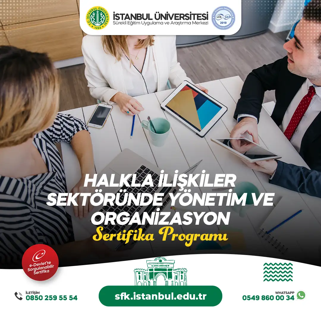 Halkla İlişkiler Sektöründe Yönetim ve Organizasyon Sertifika Programı